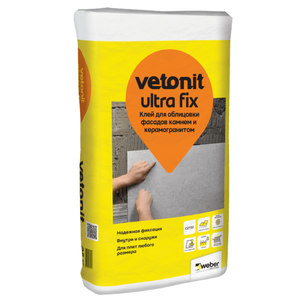 Клей Vetonit Ultra Fix эластичный высокодеформативный 25 кг