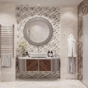 Sonesta global tile плитка для ванной под мрамор коричневого и бежевого цвета